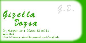 gizella dozsa business card