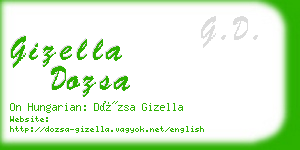 gizella dozsa business card